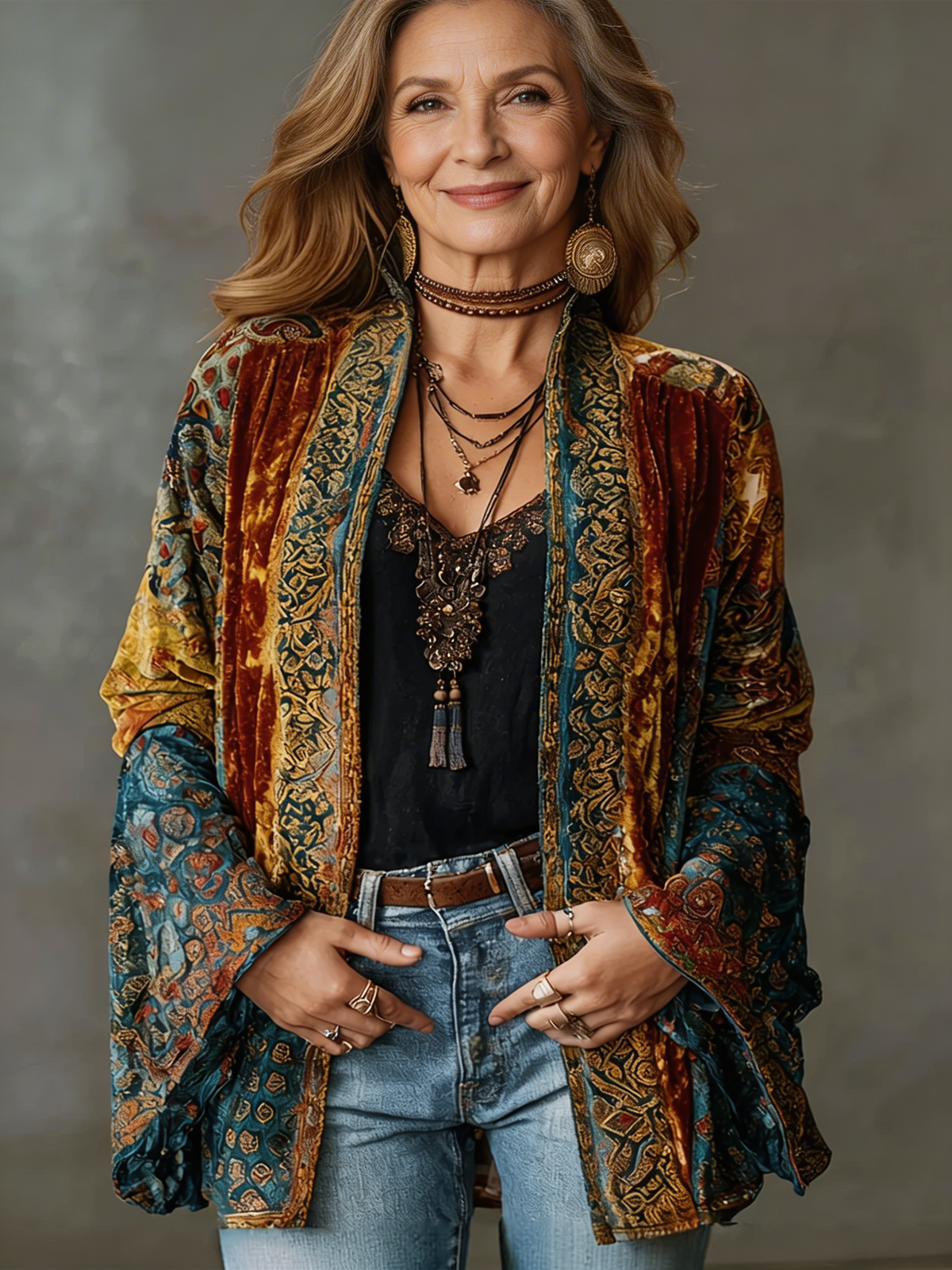 Chloé - Kimono Chic Velours Imprimé