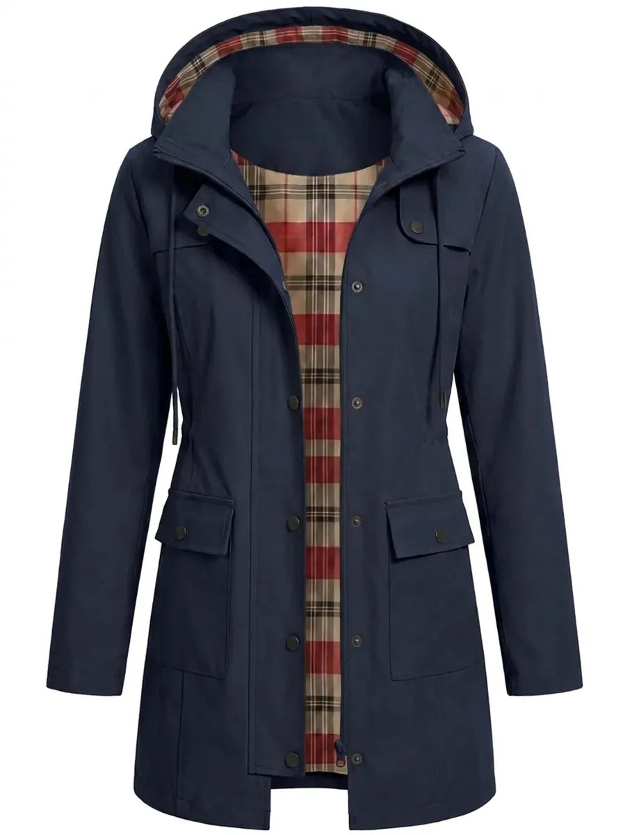 Sylvie - Parka Élégante Capuche à Poches