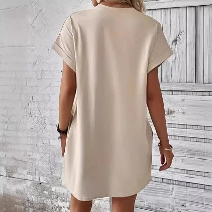 Sandrine - Robe T-Shirt Imprimée Papillon