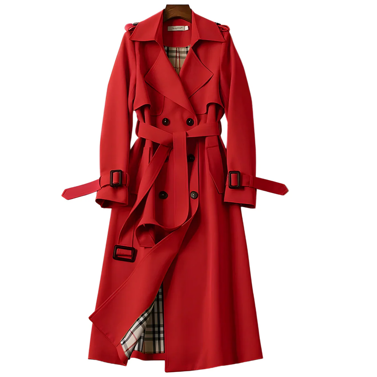 Anne | Trench Chic Mi-Long Ceinturé