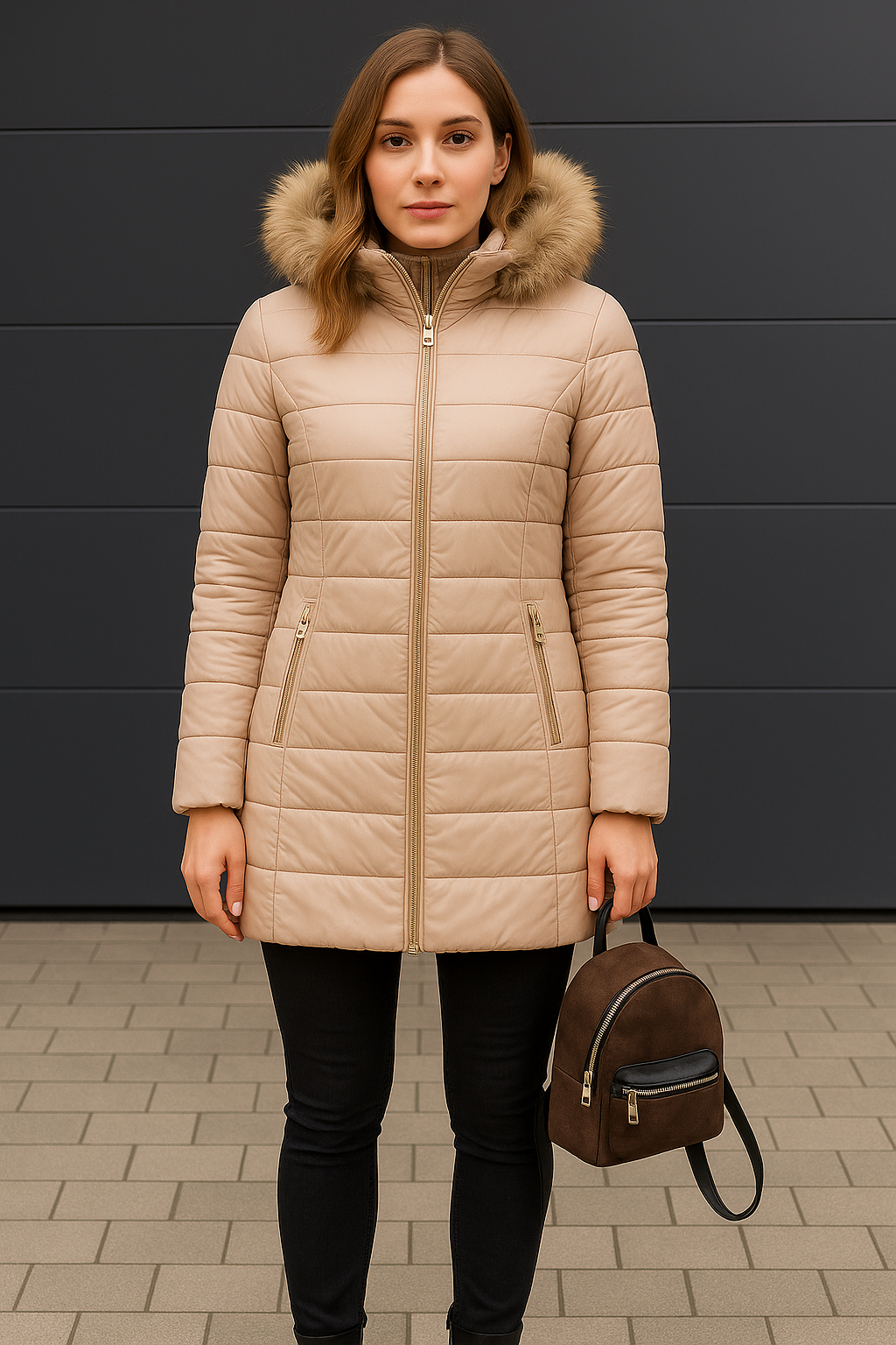 Odile - Doudoune Chic Longue Fourrure