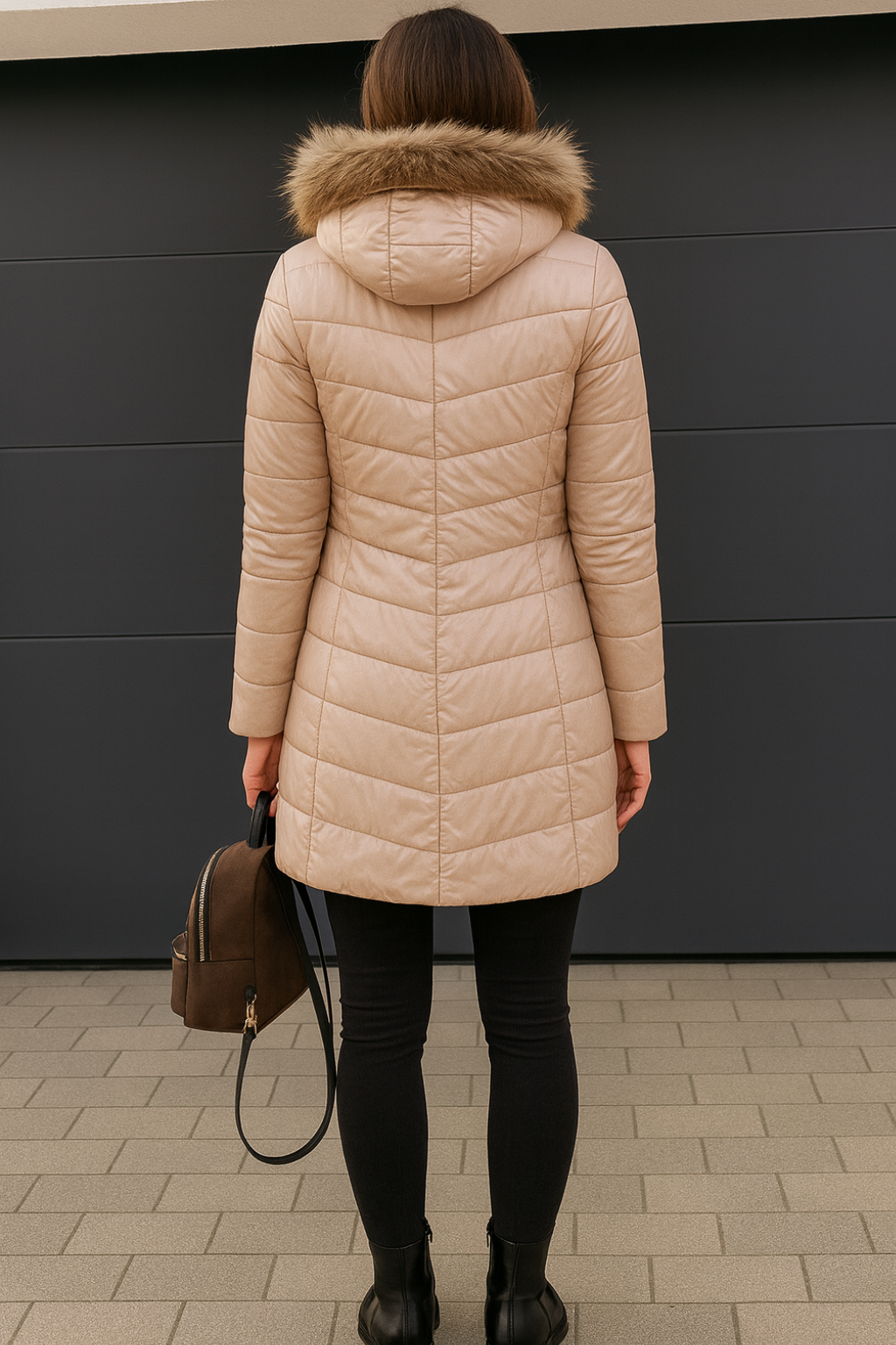 Odile - Doudoune Chic Longue Fourrure