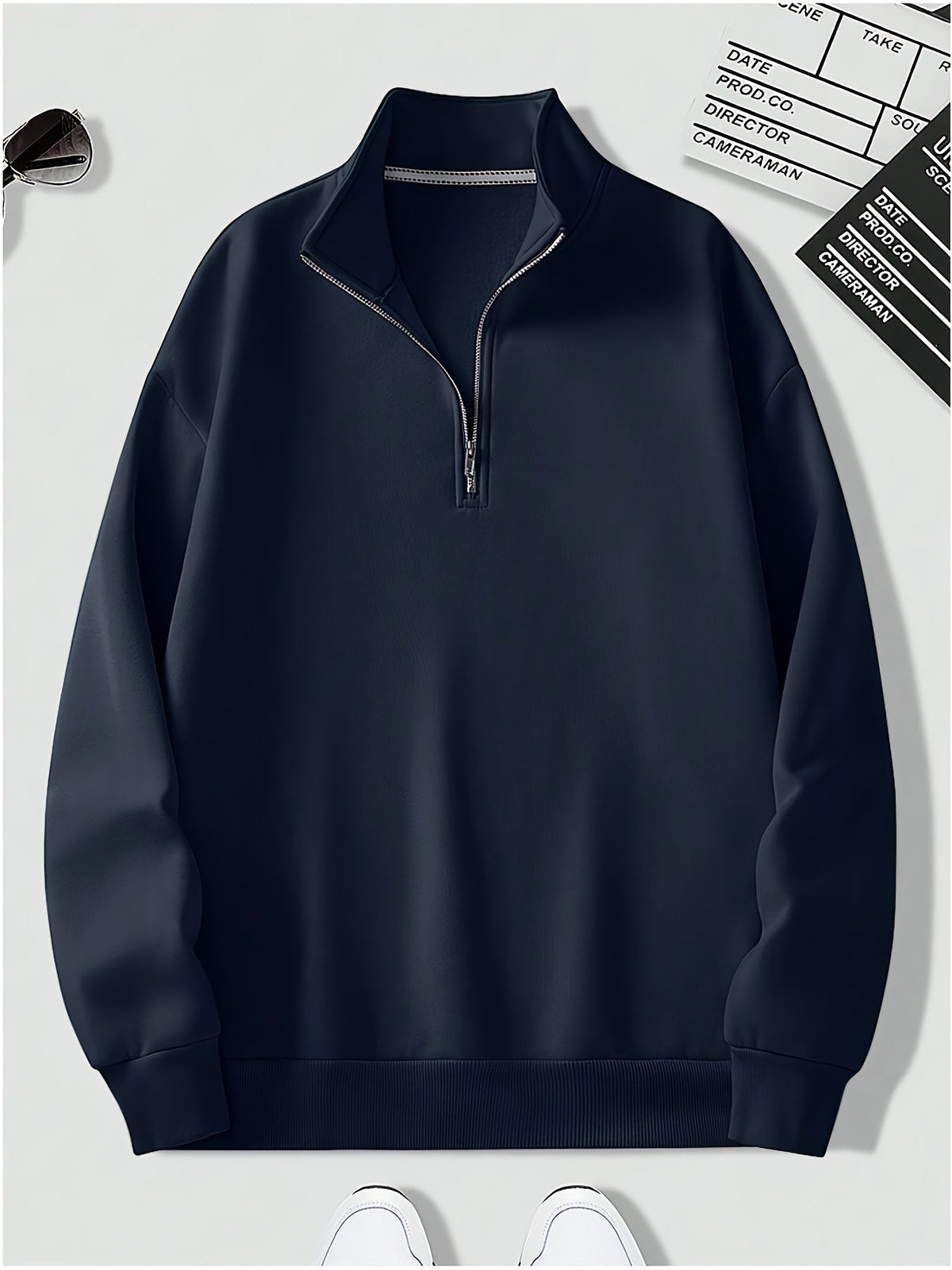 Philippe - Pull Moderne Ample Col Zippé