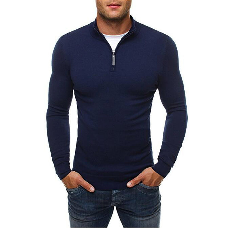 Thomas - Pull Élégant Ajusté Col Montant