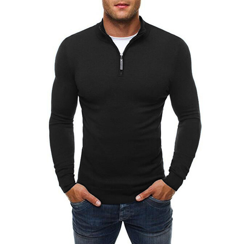 Thomas - Pull Élégant Ajusté Col Montant