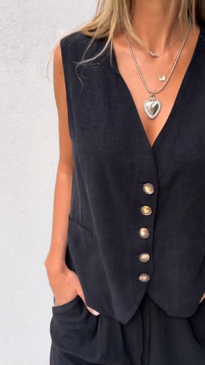 Inès - Ensemble Élégant Avec Veste Et Pantalon Ajusté