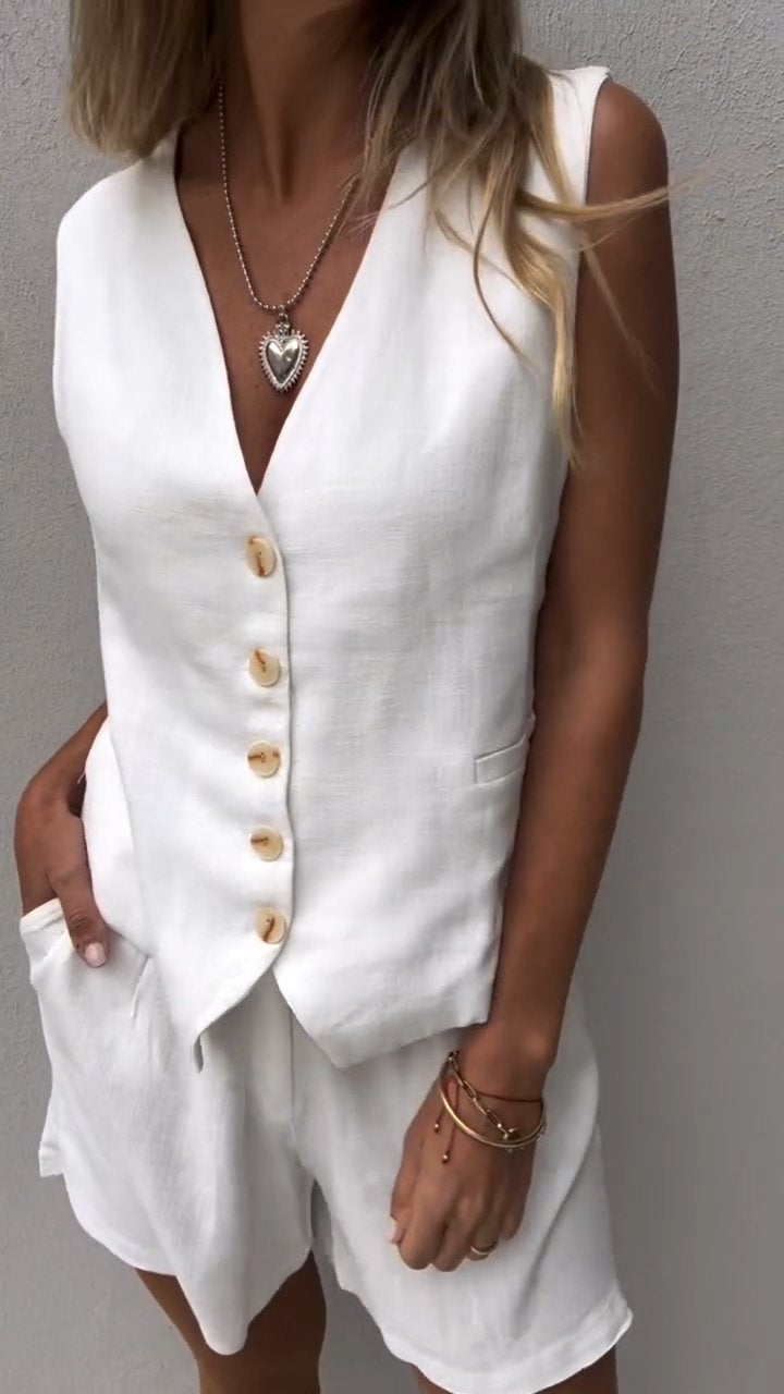 Inès - Ensemble Élégant Avec Veste Et Pantalon Ajusté
