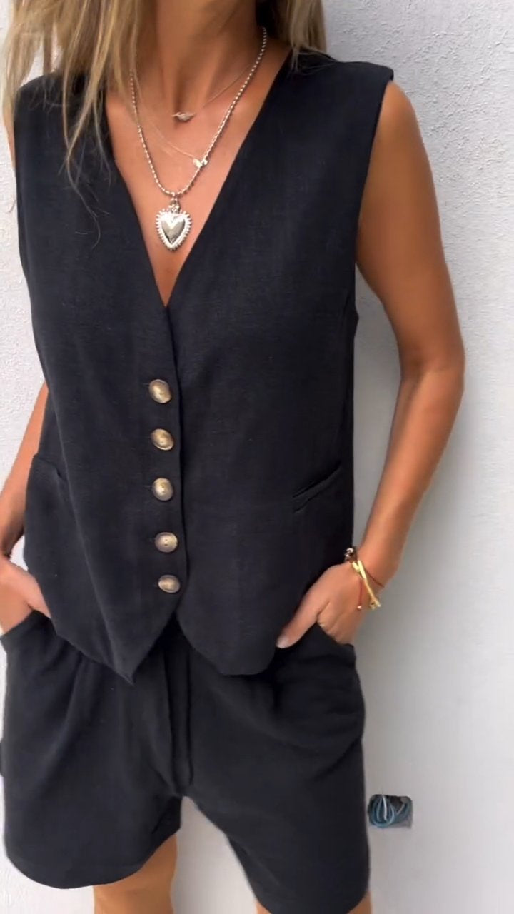 Inès - Ensemble Élégant Avec Veste Et Pantalon Ajusté