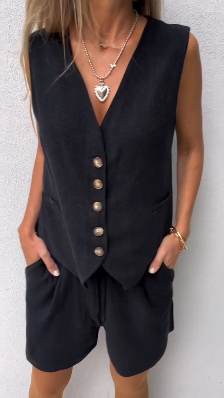 Inès - Ensemble Élégant Avec Veste Et Pantalon Ajusté
