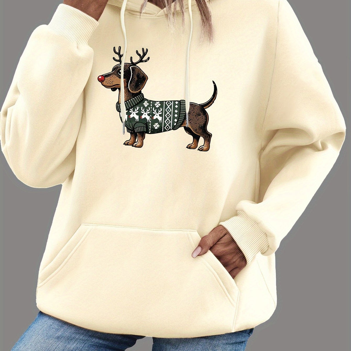 Sylvie - Hoodie Chic Imprimé Teckel