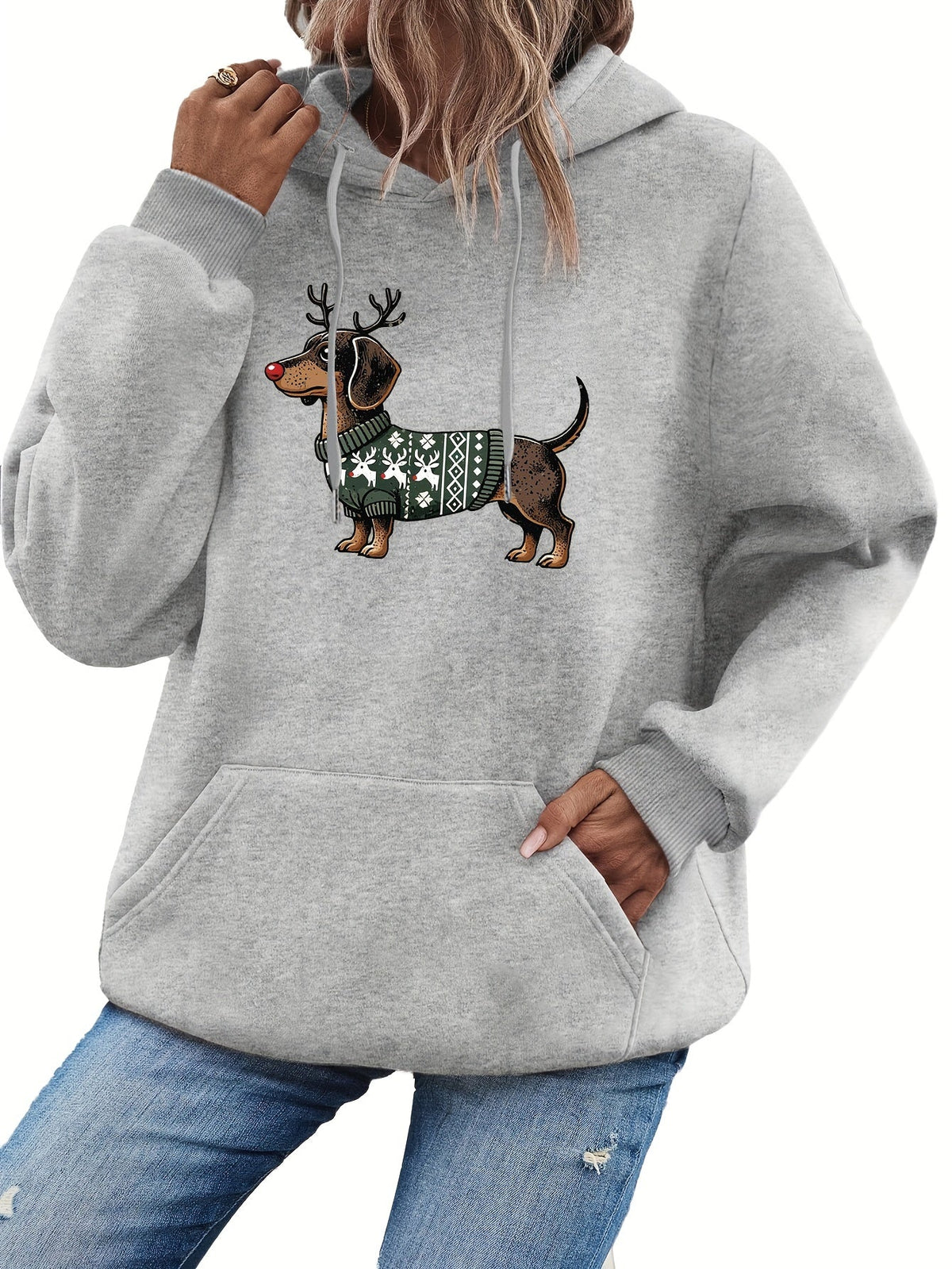 Sylvie - Hoodie Chic Imprimé Teckel