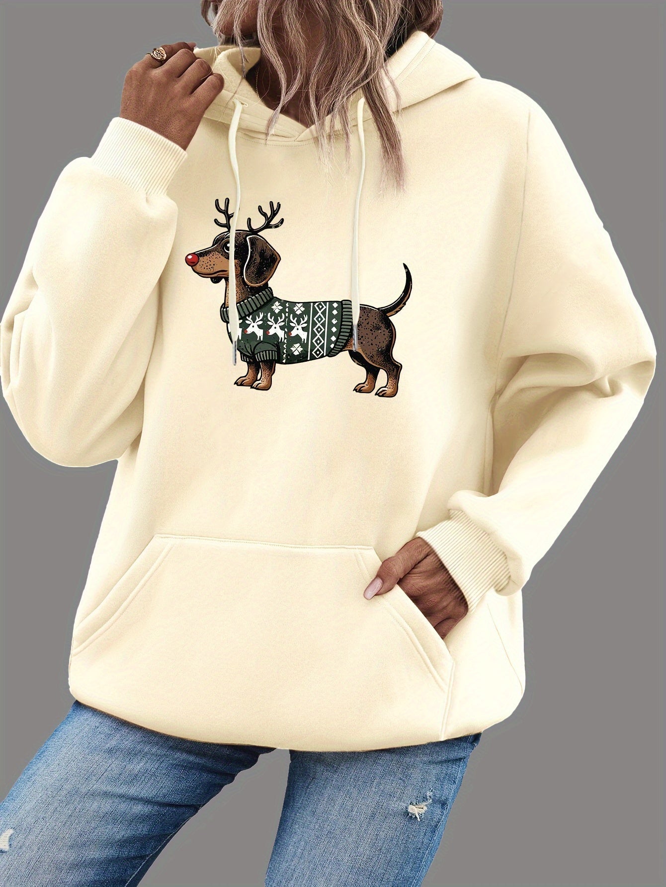 Sylvie - Hoodie Chic Imprimé Teckel