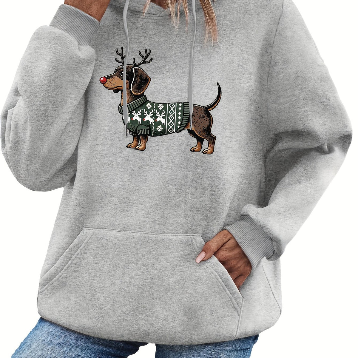 Sylvie - Hoodie Chic Imprimé Teckel
