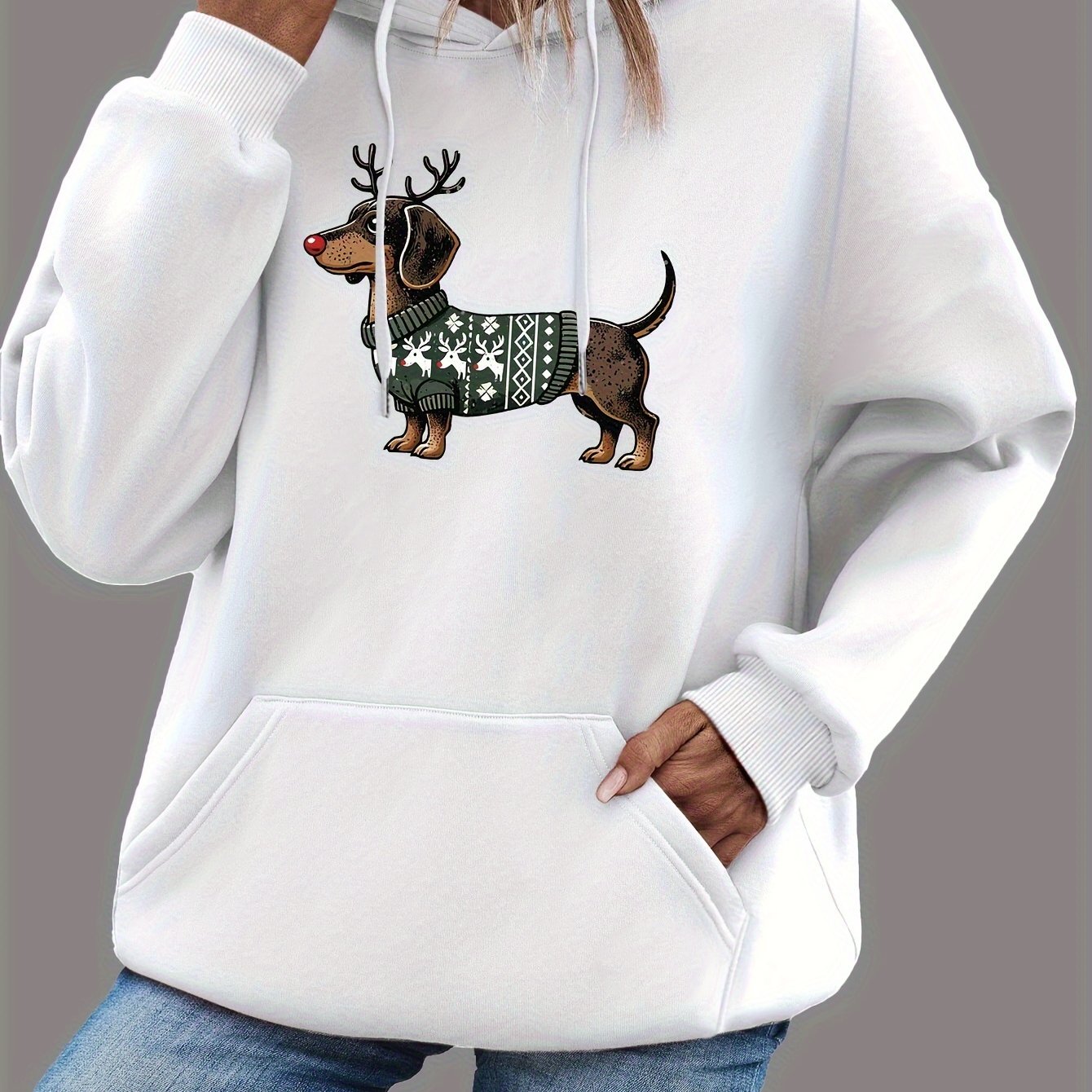 Sylvie - Hoodie Chic Imprimé Teckel