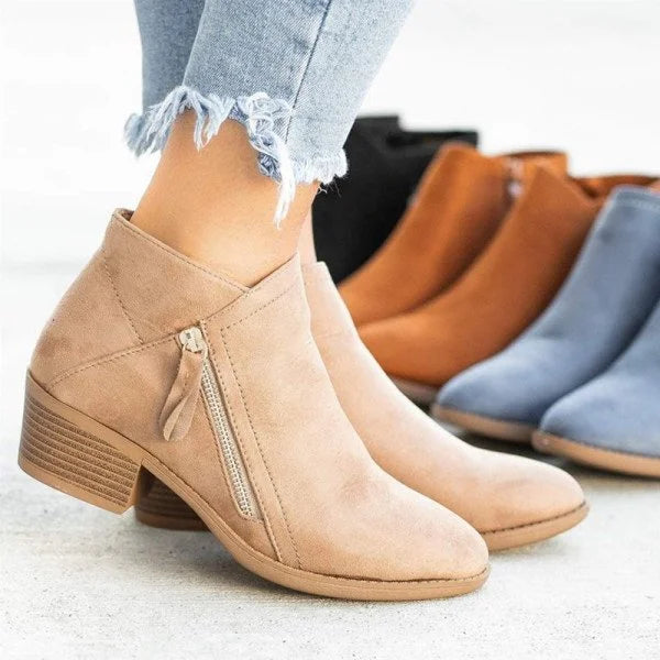 Laura - Bottines Daim Casual Femme