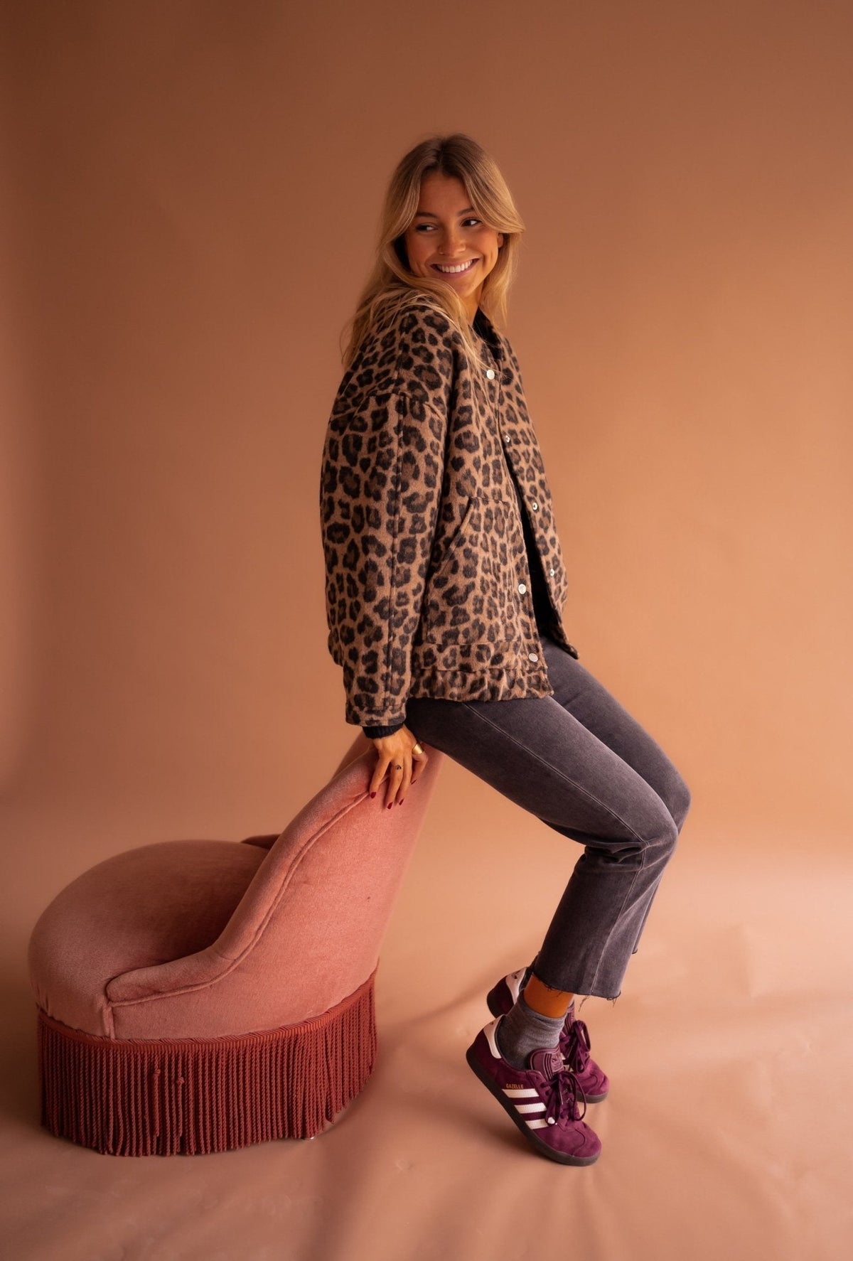 Camille | Veste Stylée Léopard Oversize