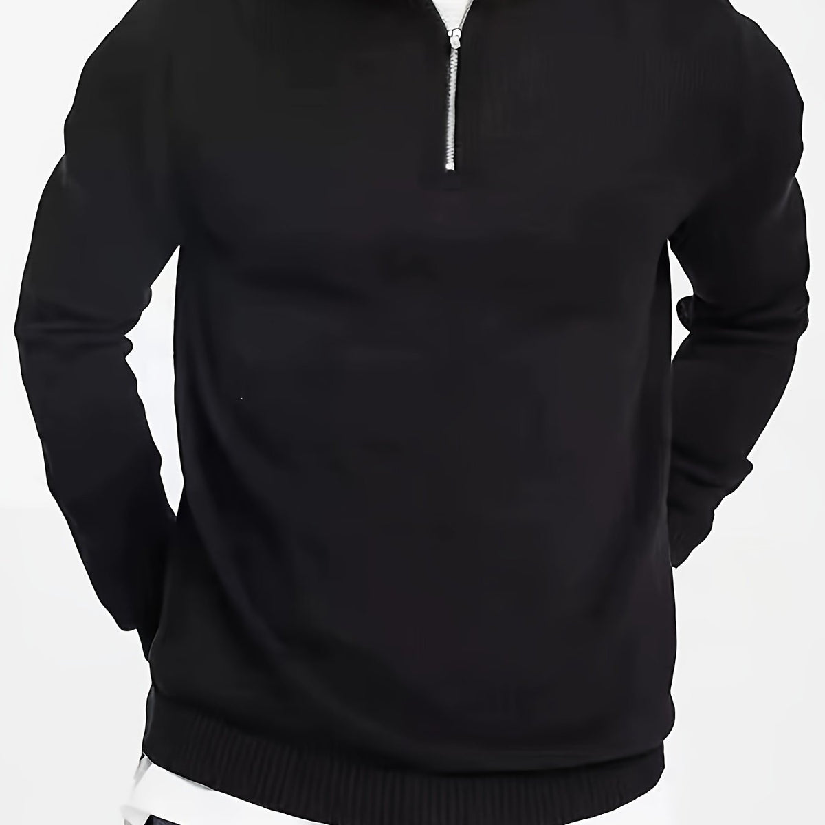 Thierry - Pull Élégant Col Montant Zippé