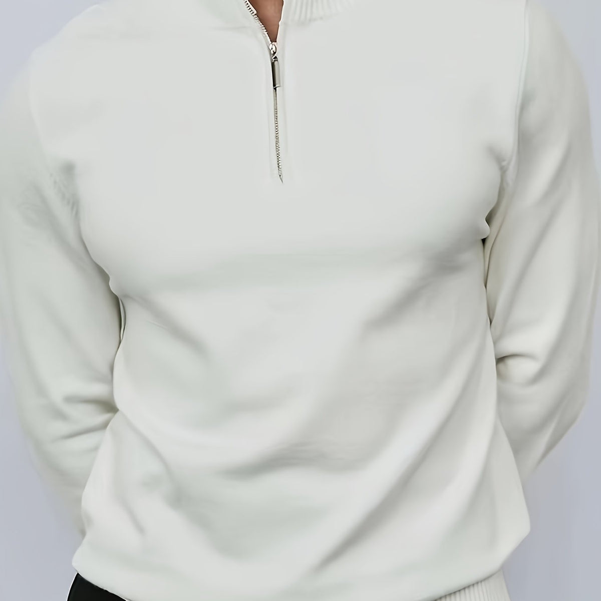 Thierry - Pull Élégant Col Montant Zippé