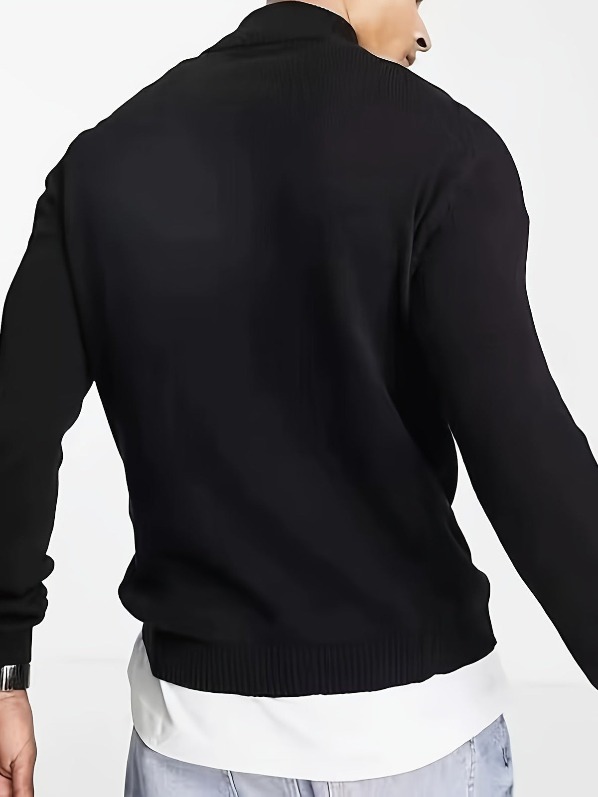 Thierry - Pull Élégant Col Montant Zippé