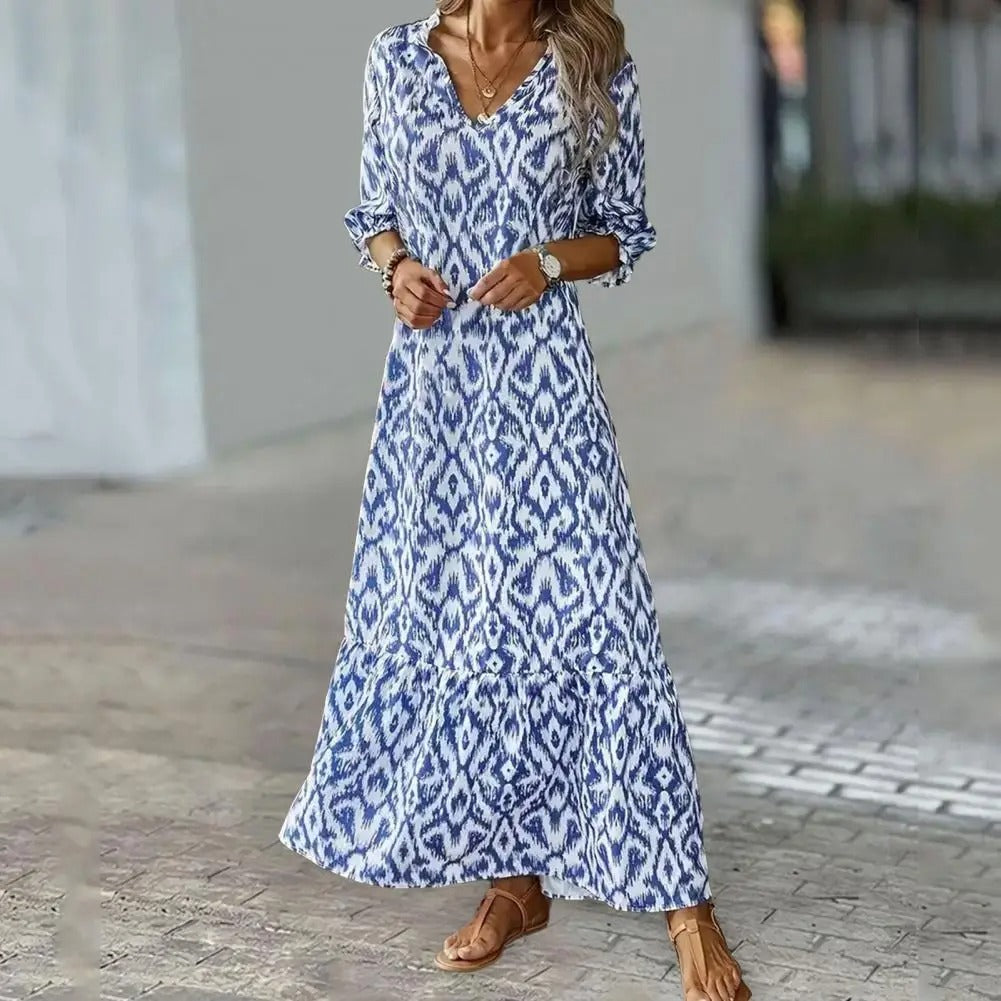 Agnès - Robe Cocktail Dentelle Élégante Mi-Longue Femme