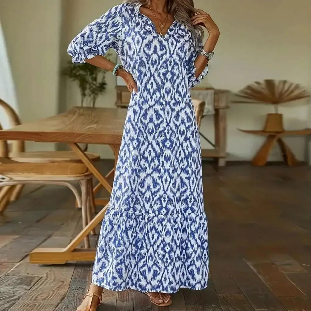 Agnès - Robe Cocktail Dentelle Élégante Mi-Longue Femme
