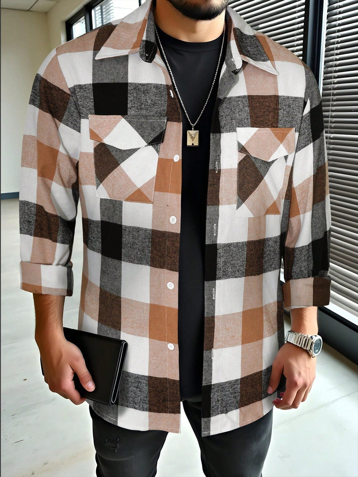 Julien - Chemise Chic Vintage à Carreaux