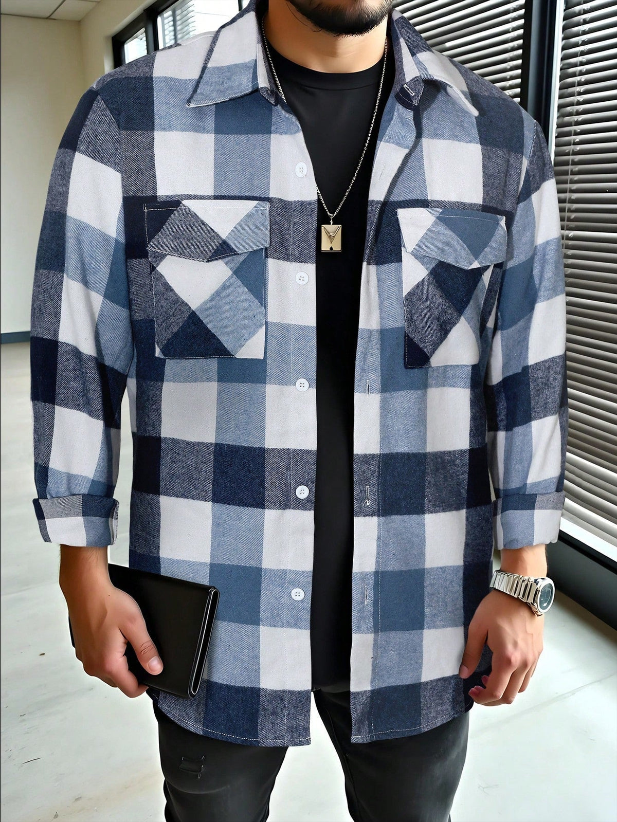 Julien - Chemise Chic Vintage à Carreaux