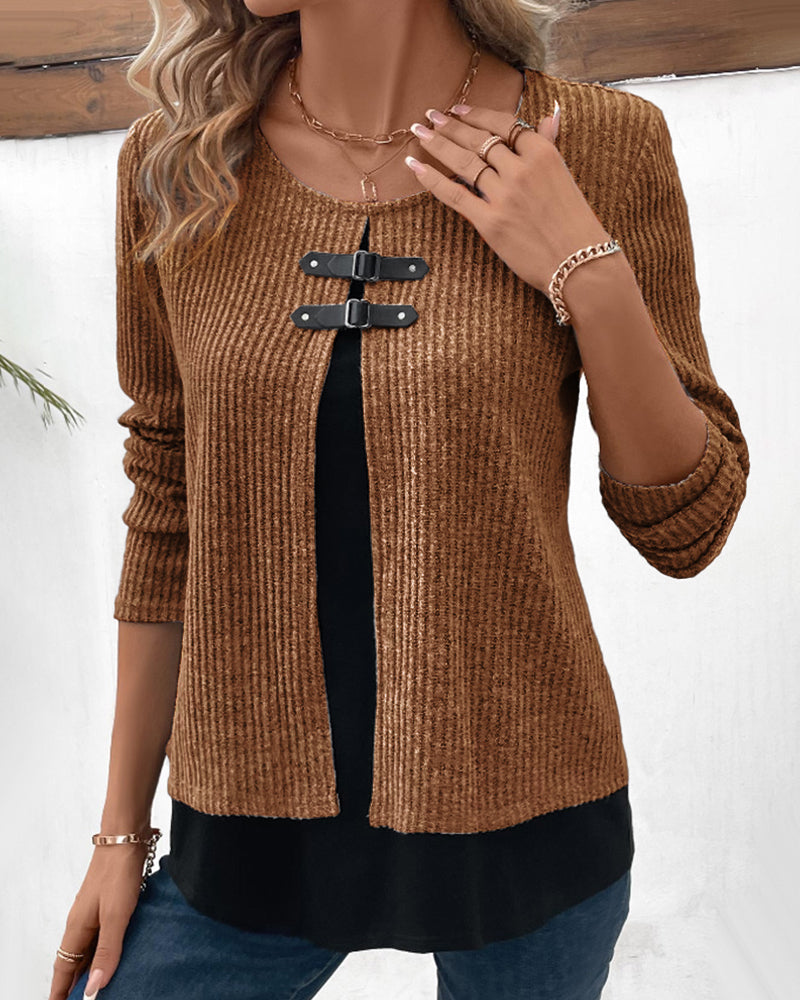 Delphine - Pull Chic Maille Col Rond