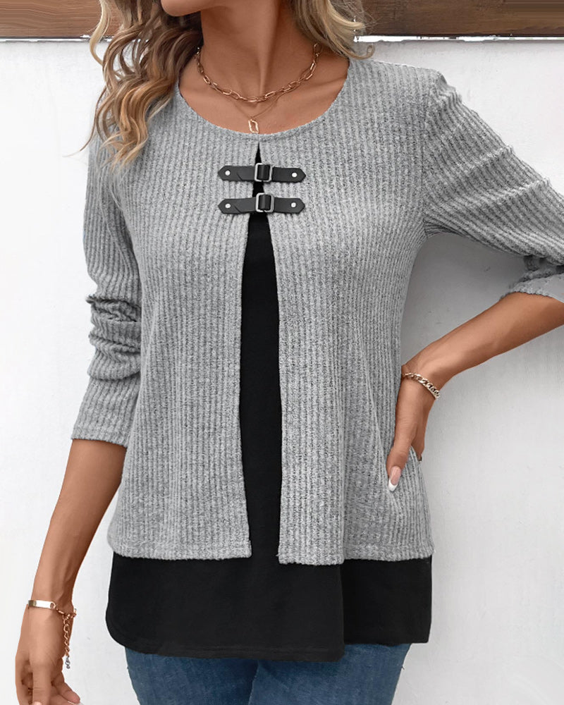 Delphine - Pull Chic Maille Col Rond
