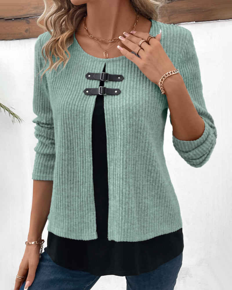 Delphine - Pull Chic Maille Col Rond