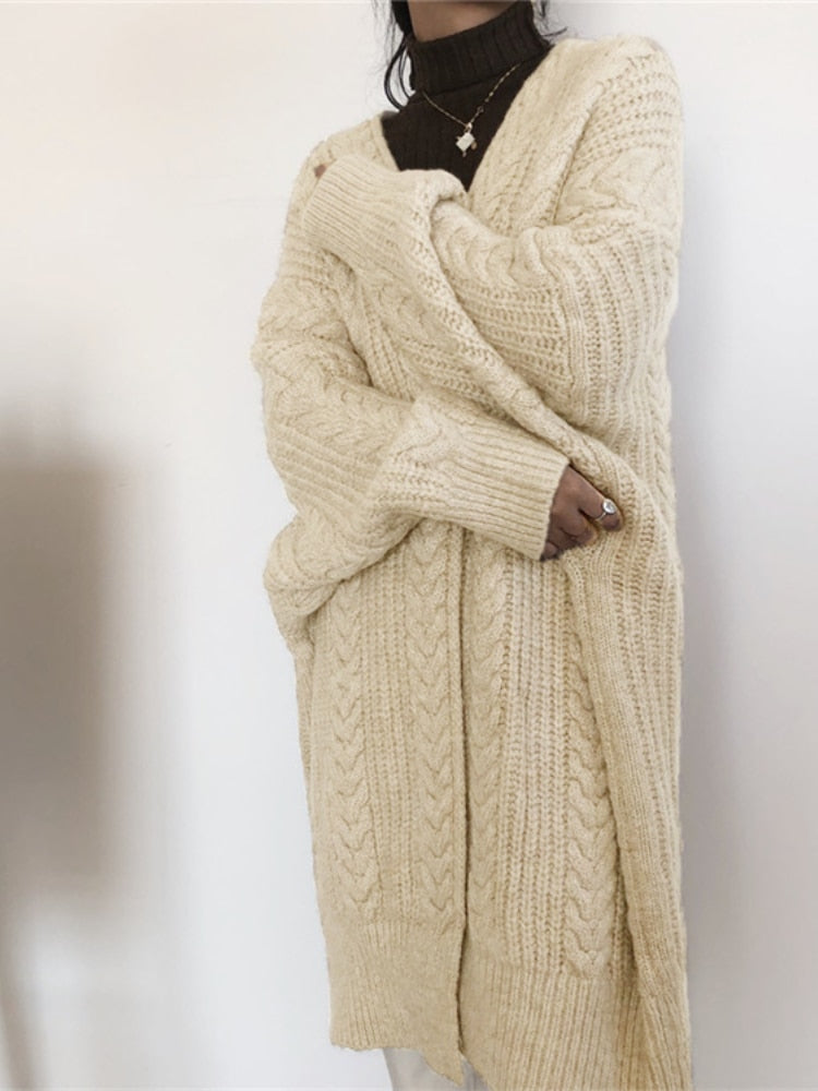 Manon - Gilet Élégant Long Torsadé
