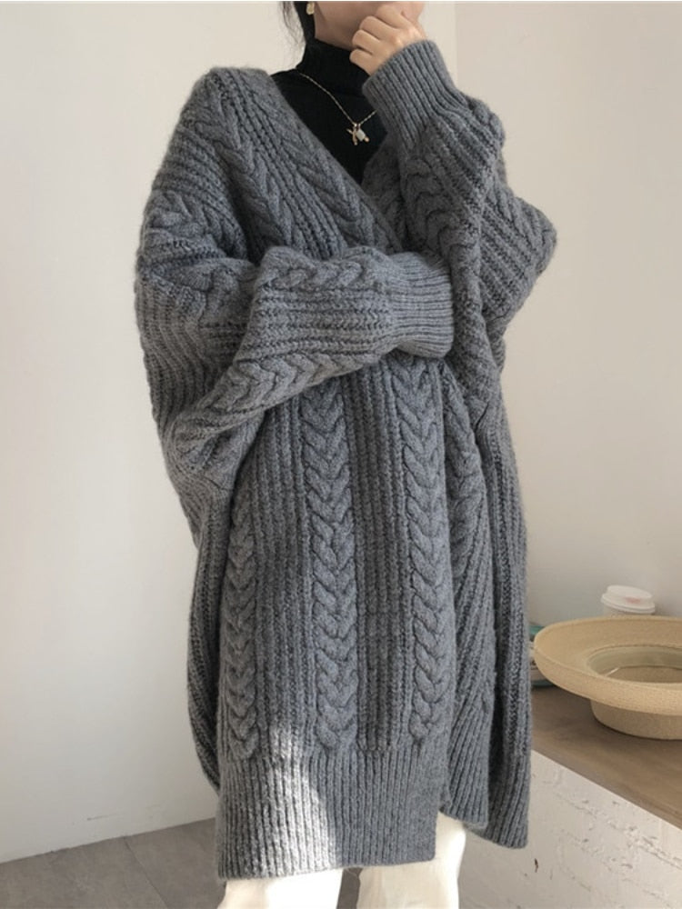 Manon - Gilet Élégant Long Torsadé