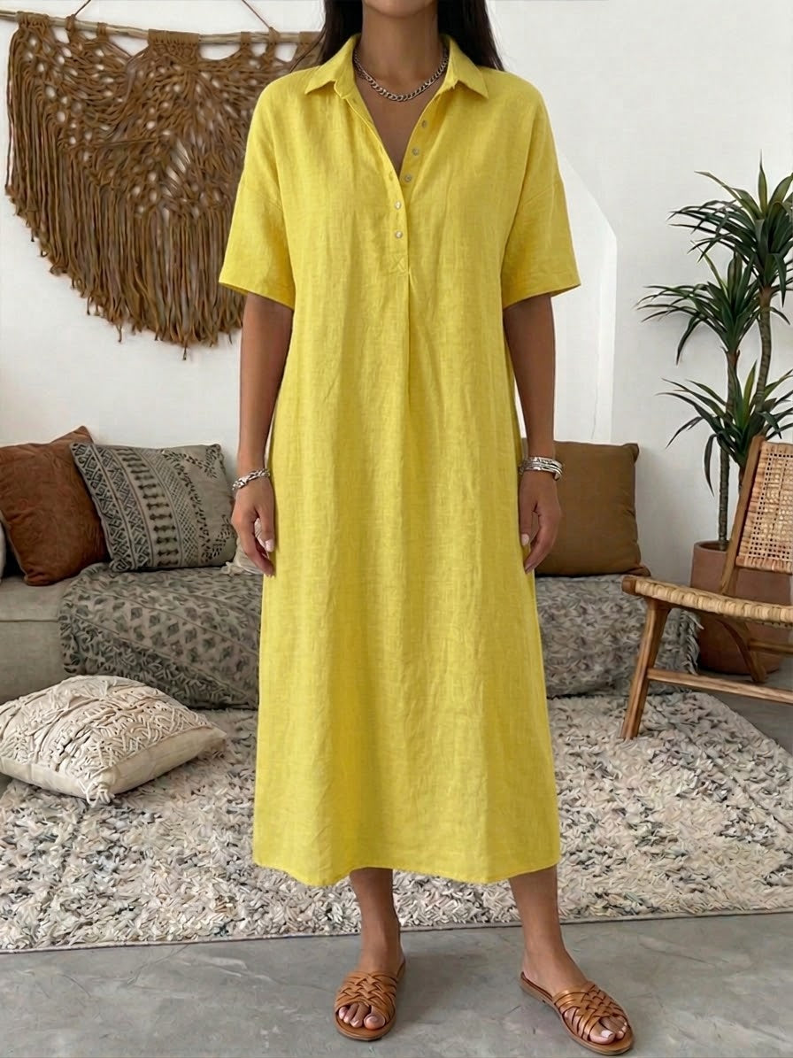 Chloé - Robe Chemise Lin Longue