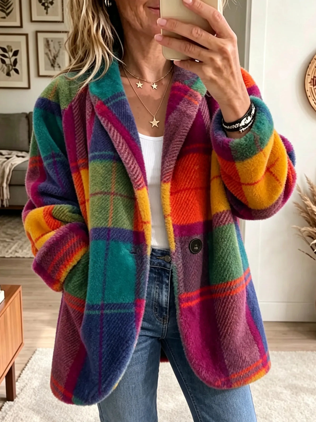 Pascale | Manteau Chic Oversize Carreaux