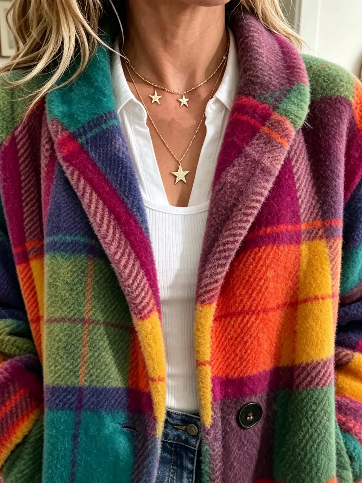 Pascale | Manteau Chic Oversize Carreaux