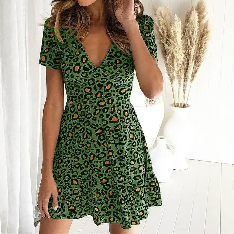 Camille - Robe Léopard D'Été