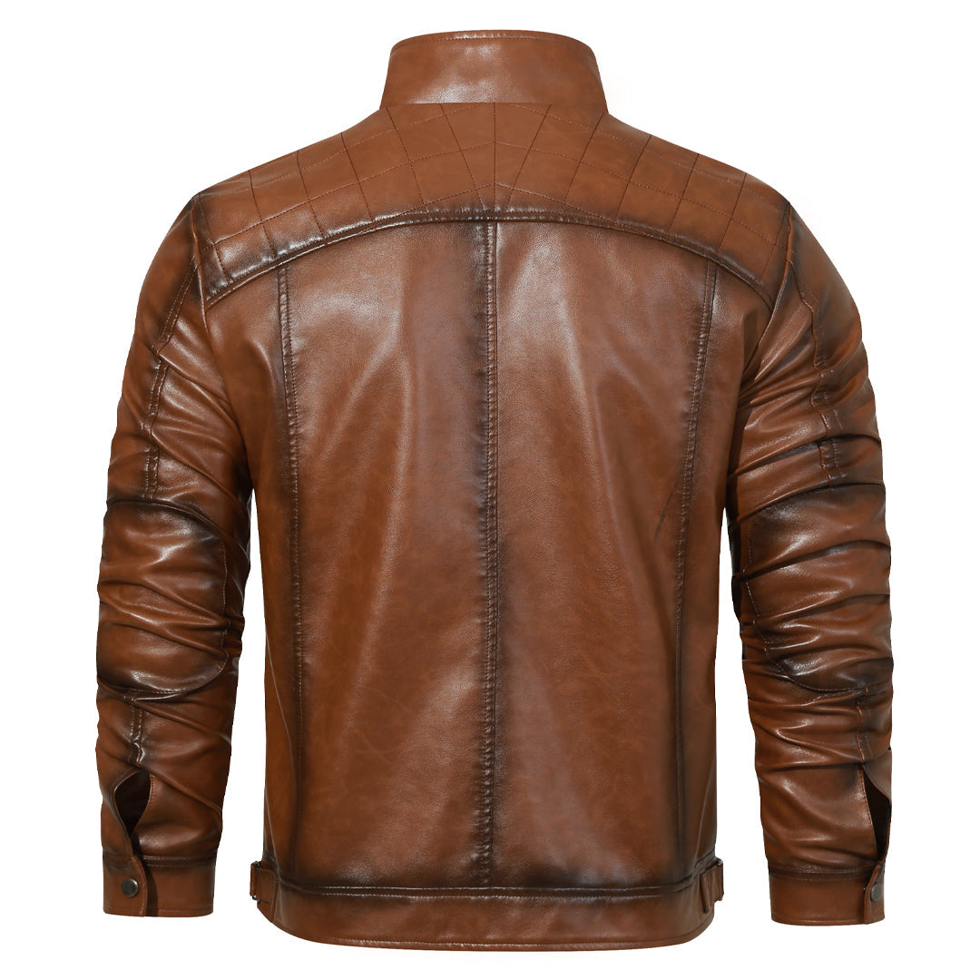 Antoine - Veste Intemporelle Cuir Vieilli