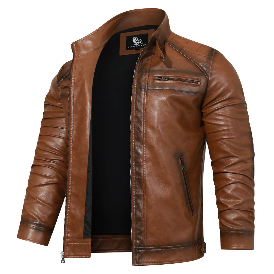 Antoine - Veste Intemporelle Cuir Vieilli