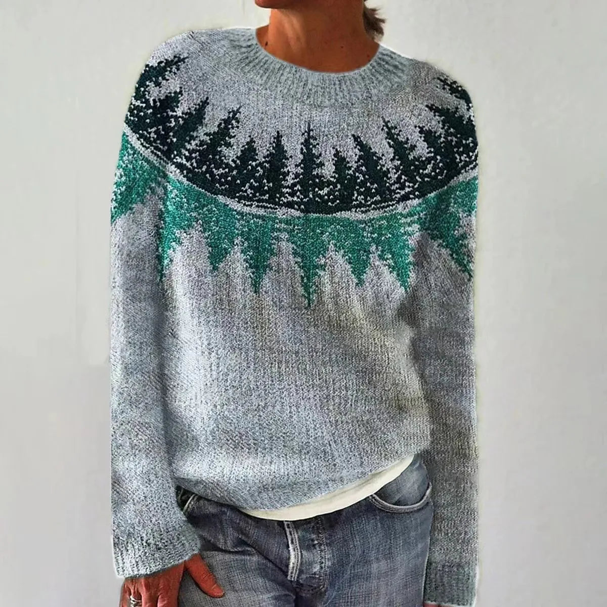Marguerite - Pull Chic Vintage Imprimé