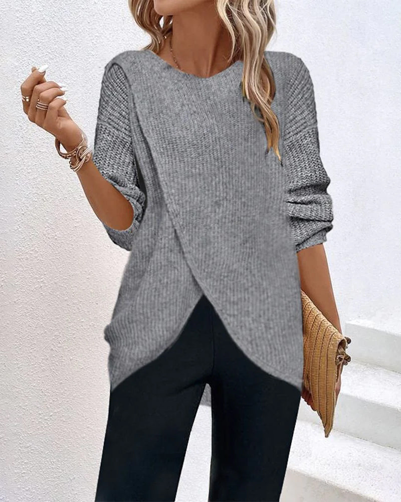 Isabelle - Pull Flatteur Asymétrique Maille