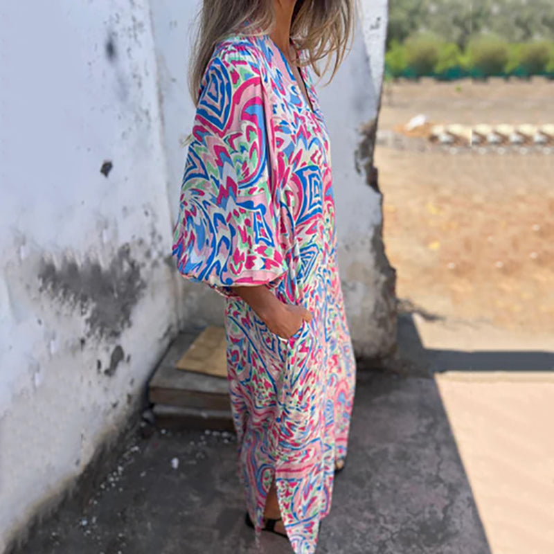 Laurence - Robe Longue Bohème Légère Femme