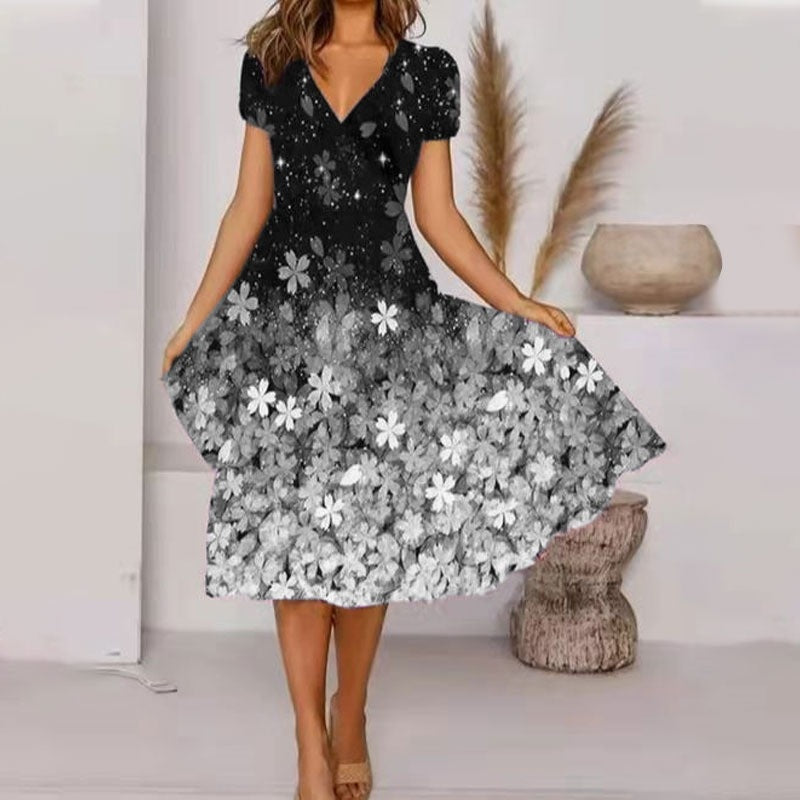Liesbeth - Magnifique Robe Midi Fleurie