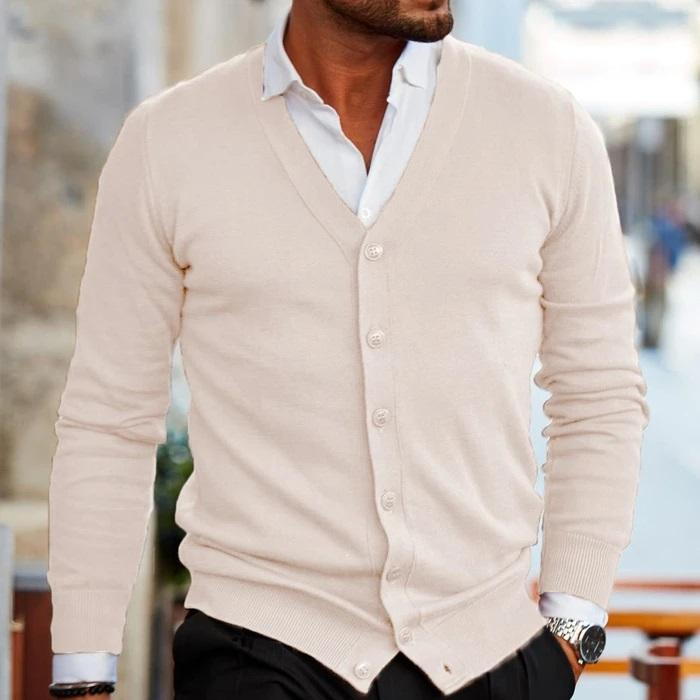 Julien - Cardigan Élégant Boutonné Col V