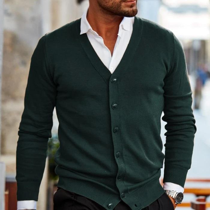 Julien - Cardigan Élégant Boutonné Col V