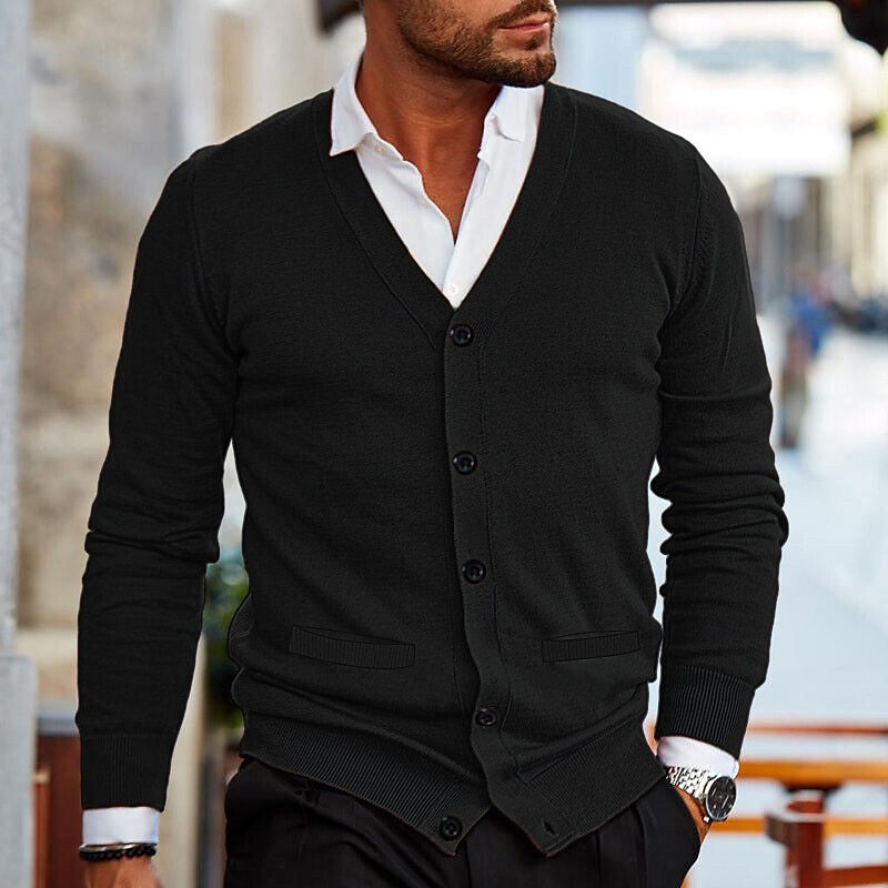Julien - Cardigan Élégant Boutonné Col V