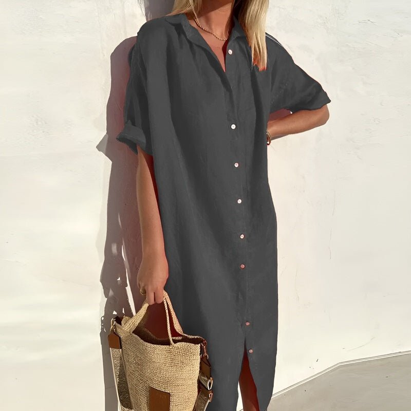 Gabrielle - Robe Chemise - Casual, Chic, Décontracté - Femme