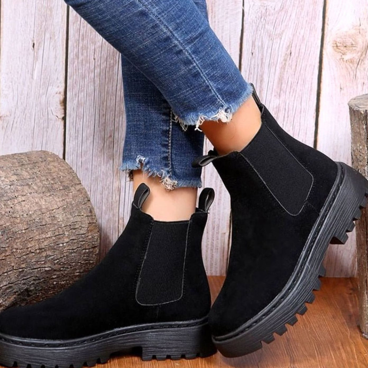 Adèle - Bottines Chelsea Élégantes Plateforme