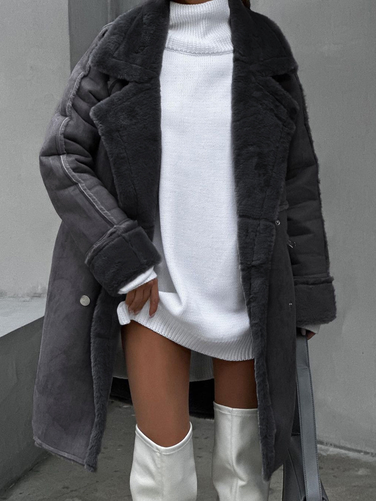 Caroline | Manteau Élégant Long Polaire