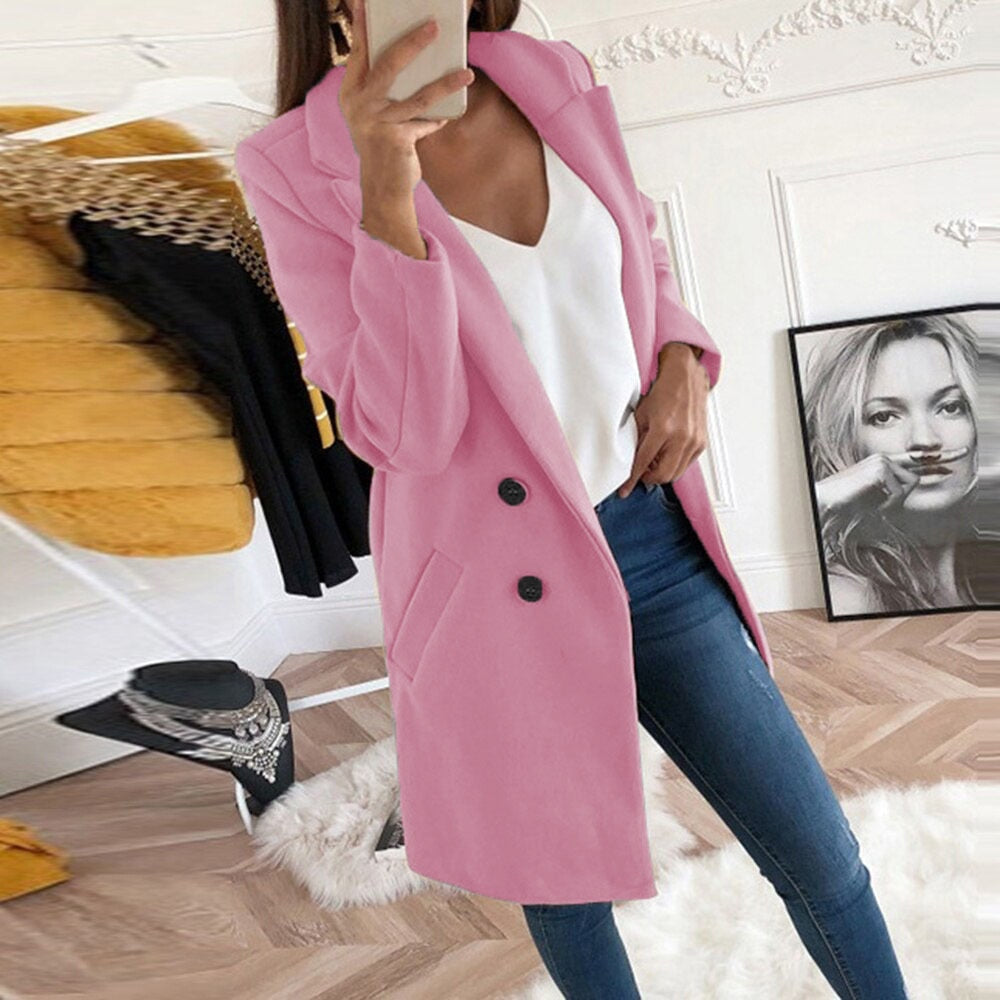 Martine | Manteau Chic Mi-Long Chaud
