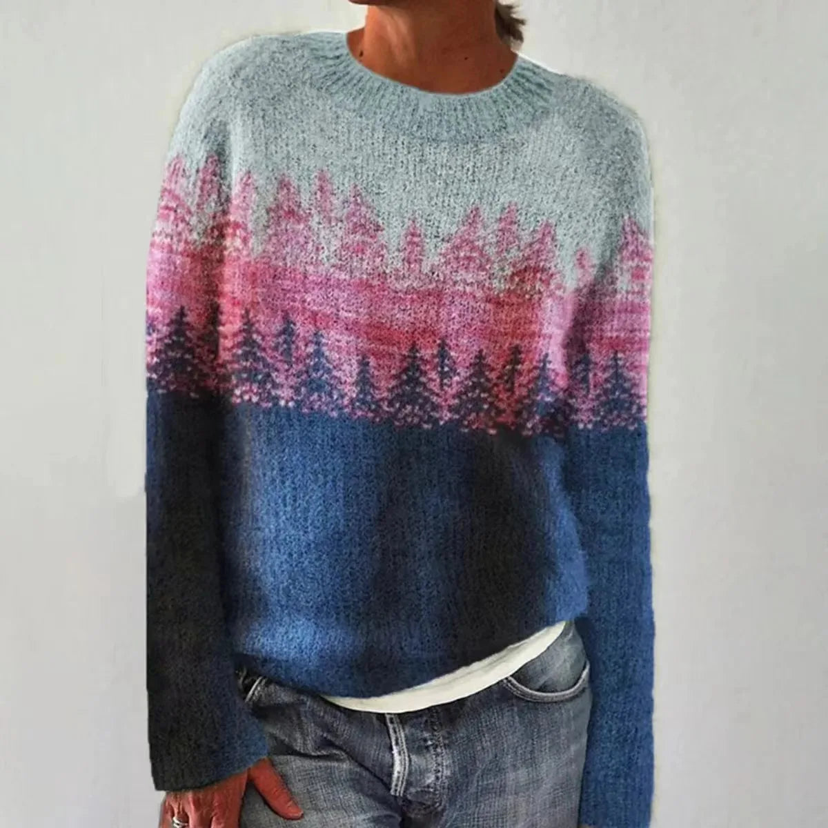 Aurélie - Pull Chic Vintage Imprimé